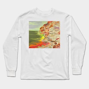 A coastal view of Positano Long Sleeve T-Shirt